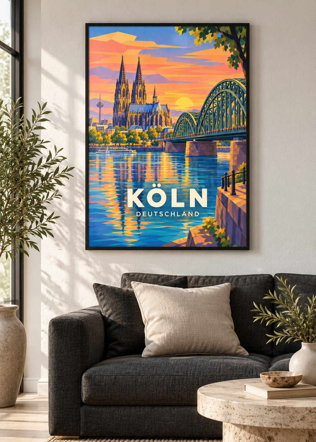 Köln – Deutschland – Poster mit schwarzem Rahmen