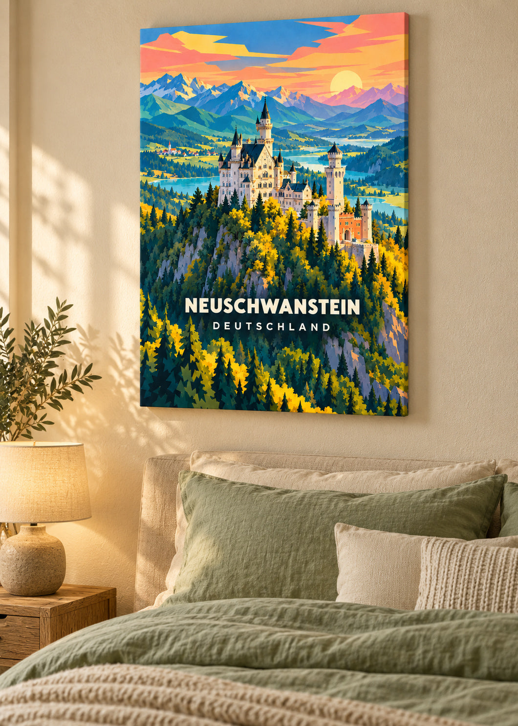 Neuschwanstein – Deutschland – Leinwand ohne Rahmen
