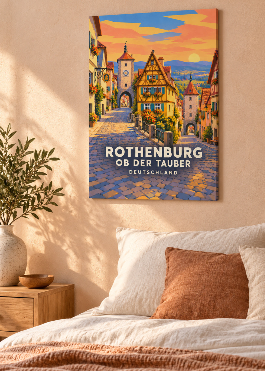 Rothenburg ob der Tauber – Deutschland – Leinwand ohne Rahmen