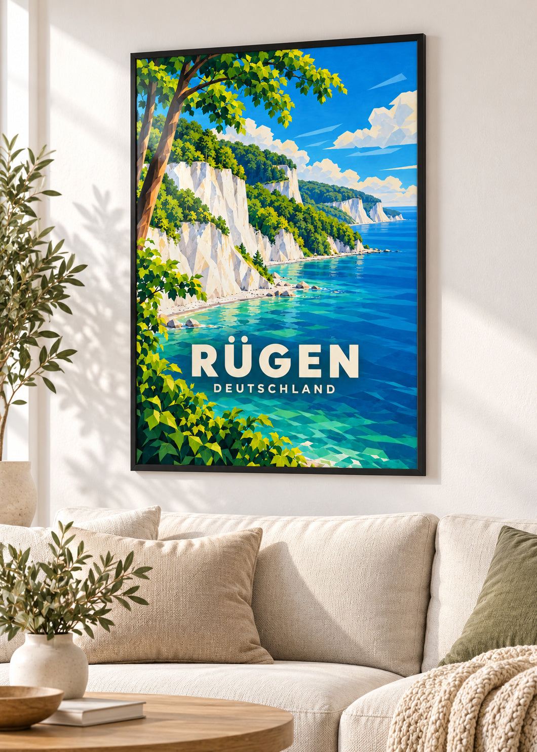 Rügen – Deutschland – Poster mit schwarzem Rahmen