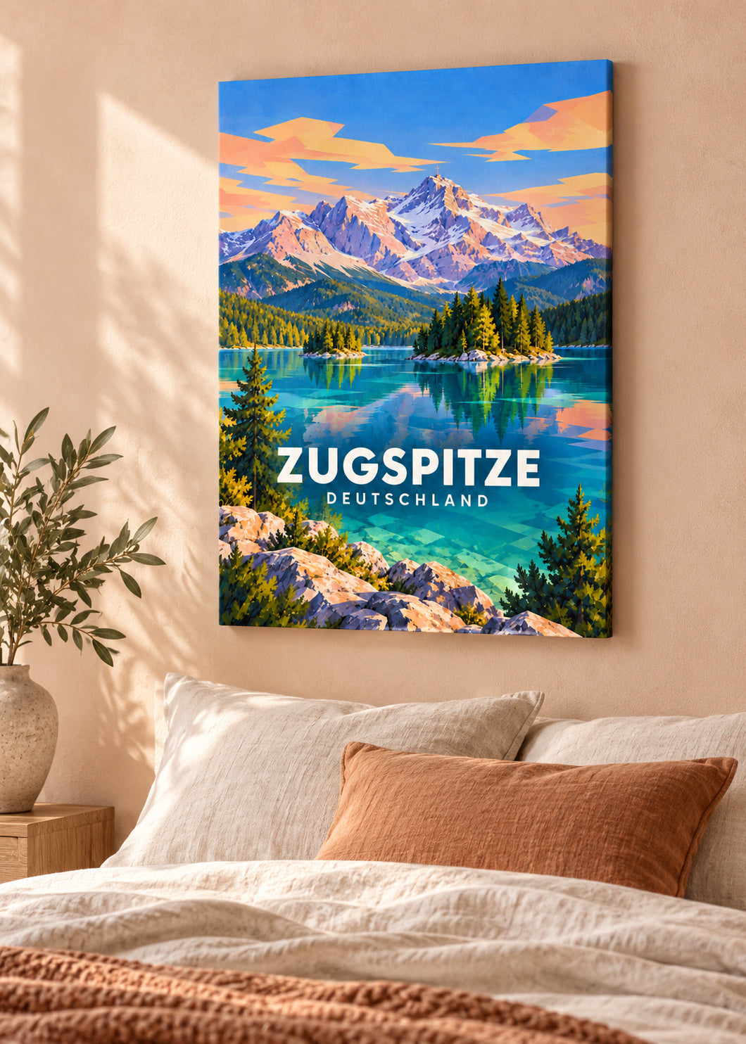 Zugspitze – Deutschland – Leinwand ohne Rahmen
