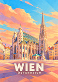Wien – Österreich – Geometrische Illustration