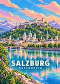 Salzburg – Österreich – Geometrische Illustration