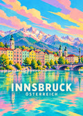 Innsbruck – Österreich – Geometrische Illustration