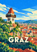 Graz – Österreich – Geometrische Illustration