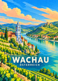 Wachau – Österreich – Geometrische Illustration