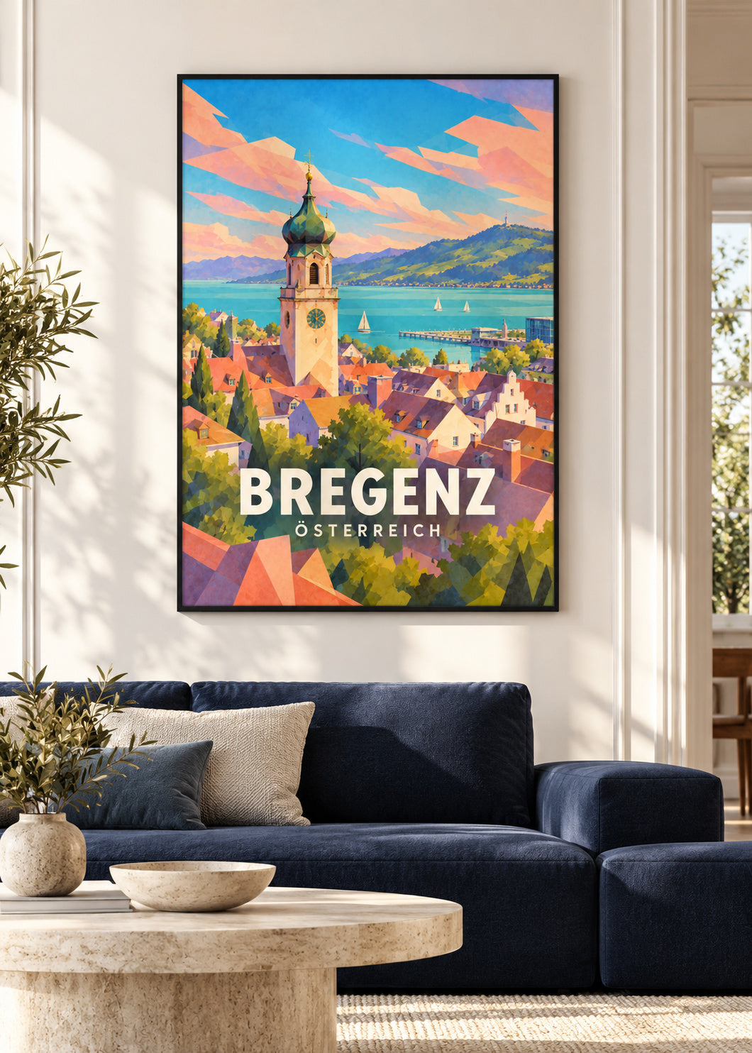 Bregenz – Österreich – Poster mit schwarzem Rahmen