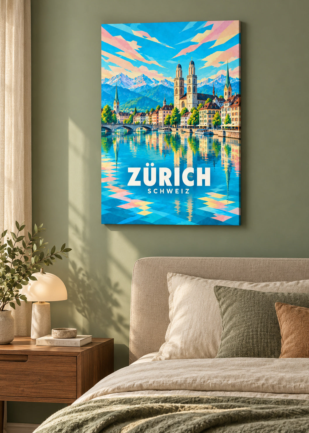 Zürich – Schweiz – rahmenlose Leinwand