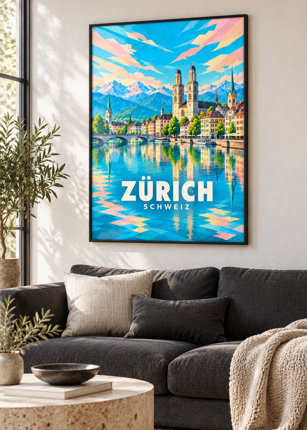 Zürich – Schweiz – schwarzer Rahmen