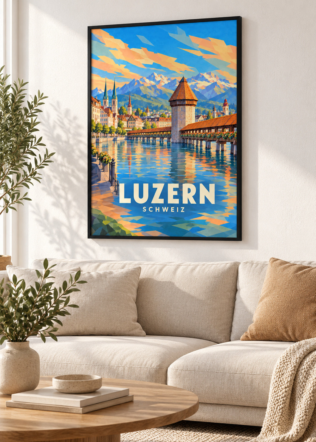 Luzern – Schweiz – schwarzer Rahmen