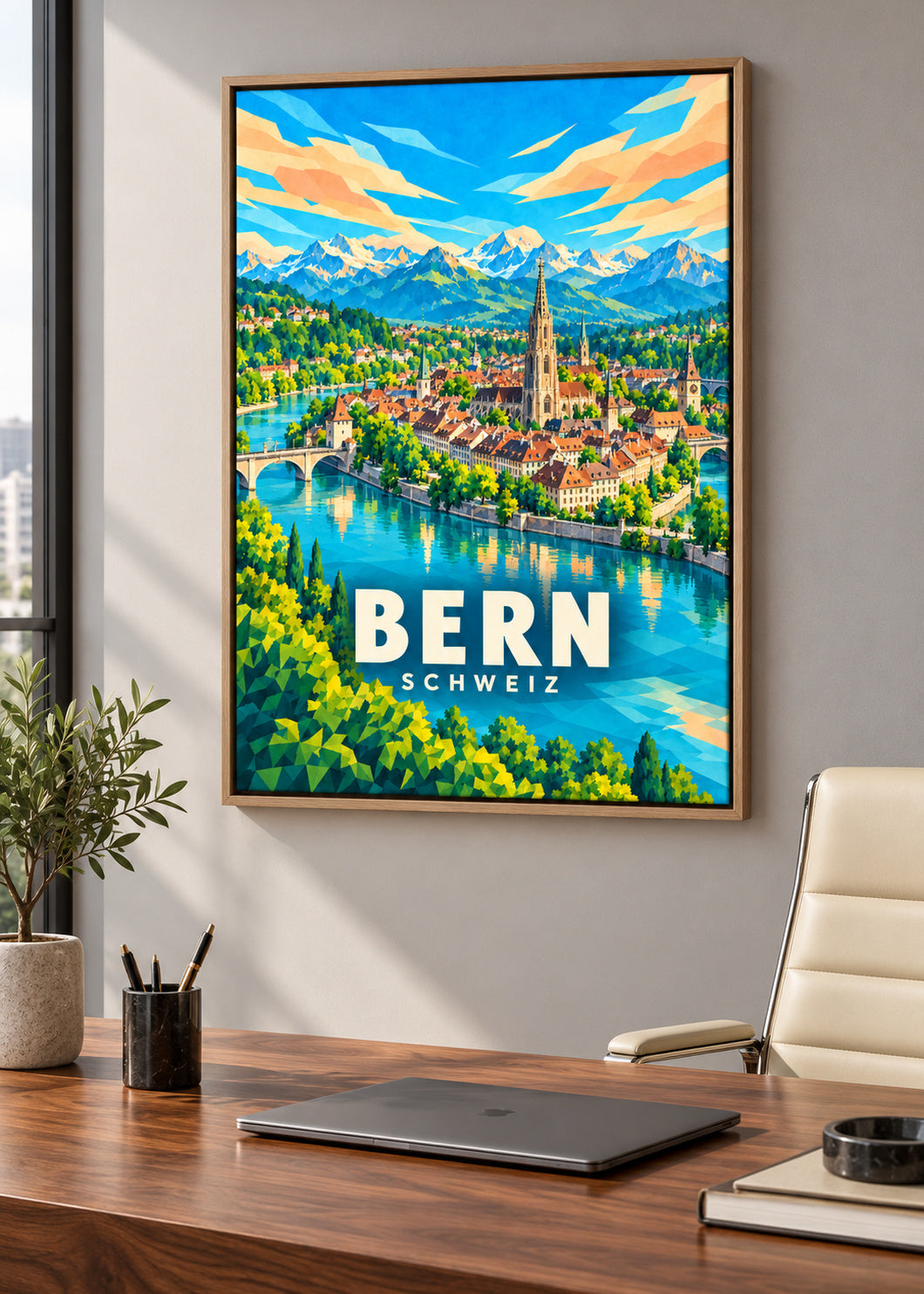Bern – Schweiz – Naturholz-Schattenfugenrahmen