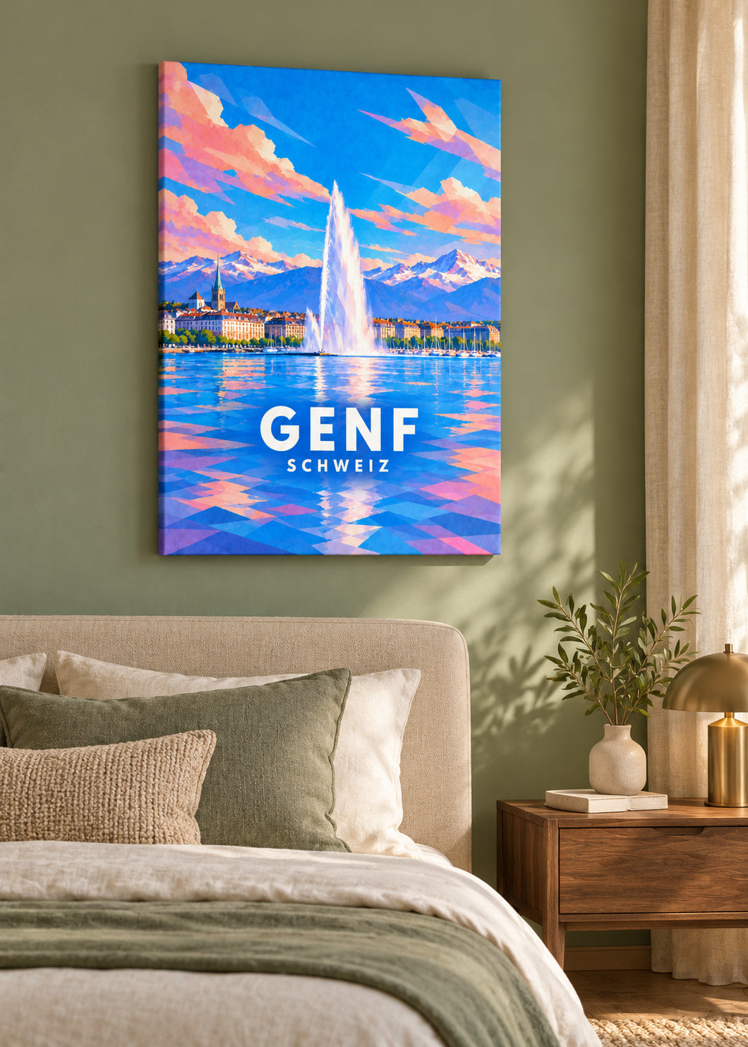 Genf – Schweiz – rahmenlose Leinwand