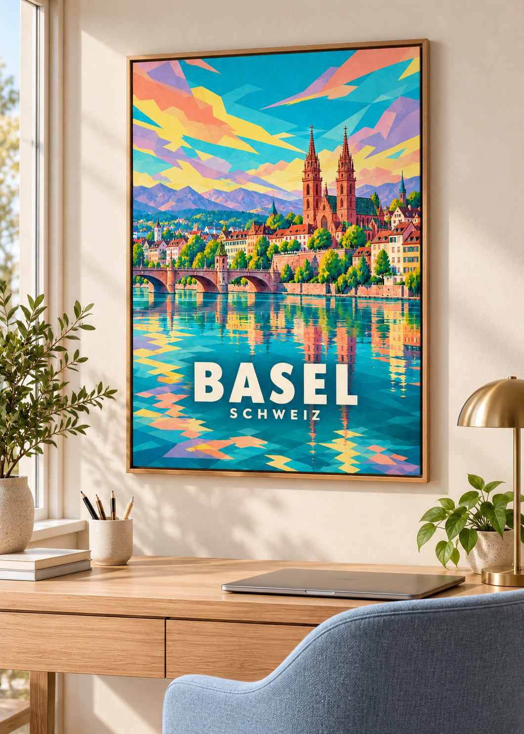 Basel – Schweiz – Naturholz-Schattenfugenrahmen