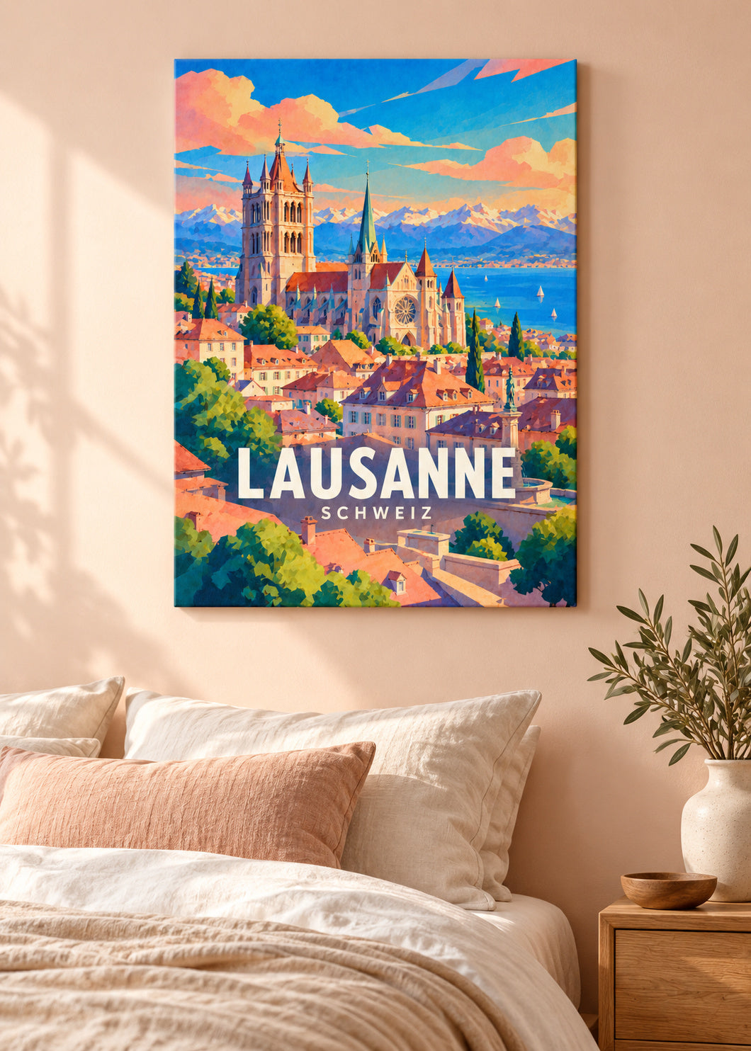 Lausanne – Schweiz – rahmenlose Leinwand