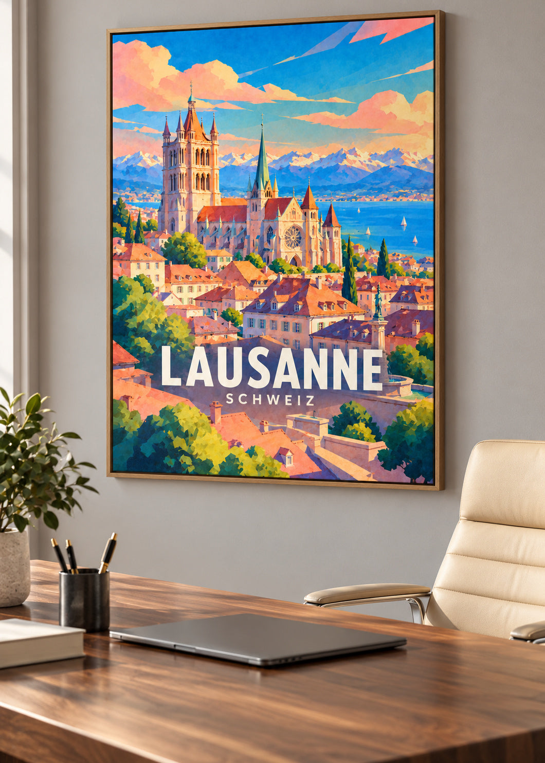 Lausanne – Schweiz – Naturholz-Schattenfugenrahmen
