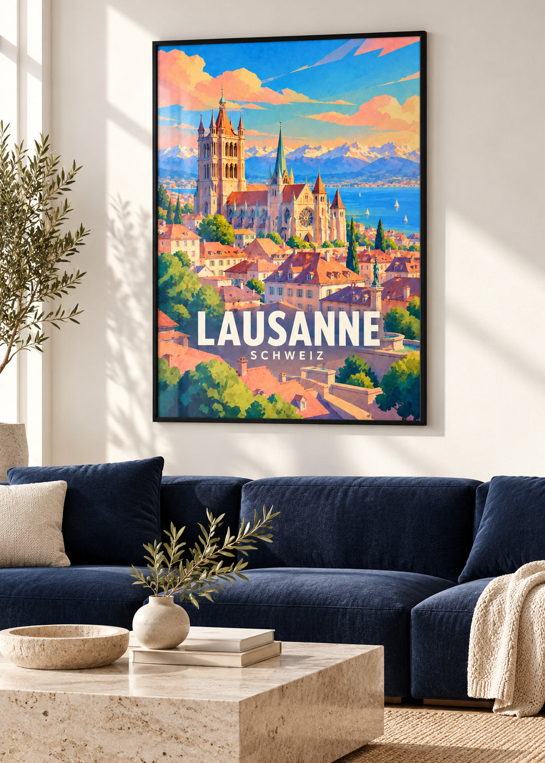 Lausanne – Schweiz – schwarzer Rahmen