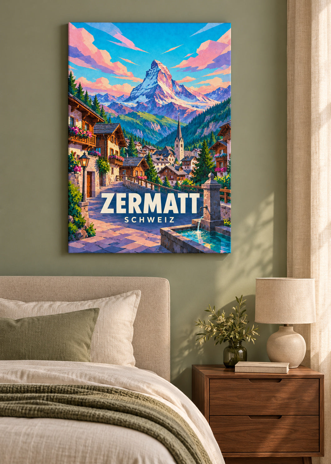 Zermatt – Schweiz – rahmenlose Leinwand
