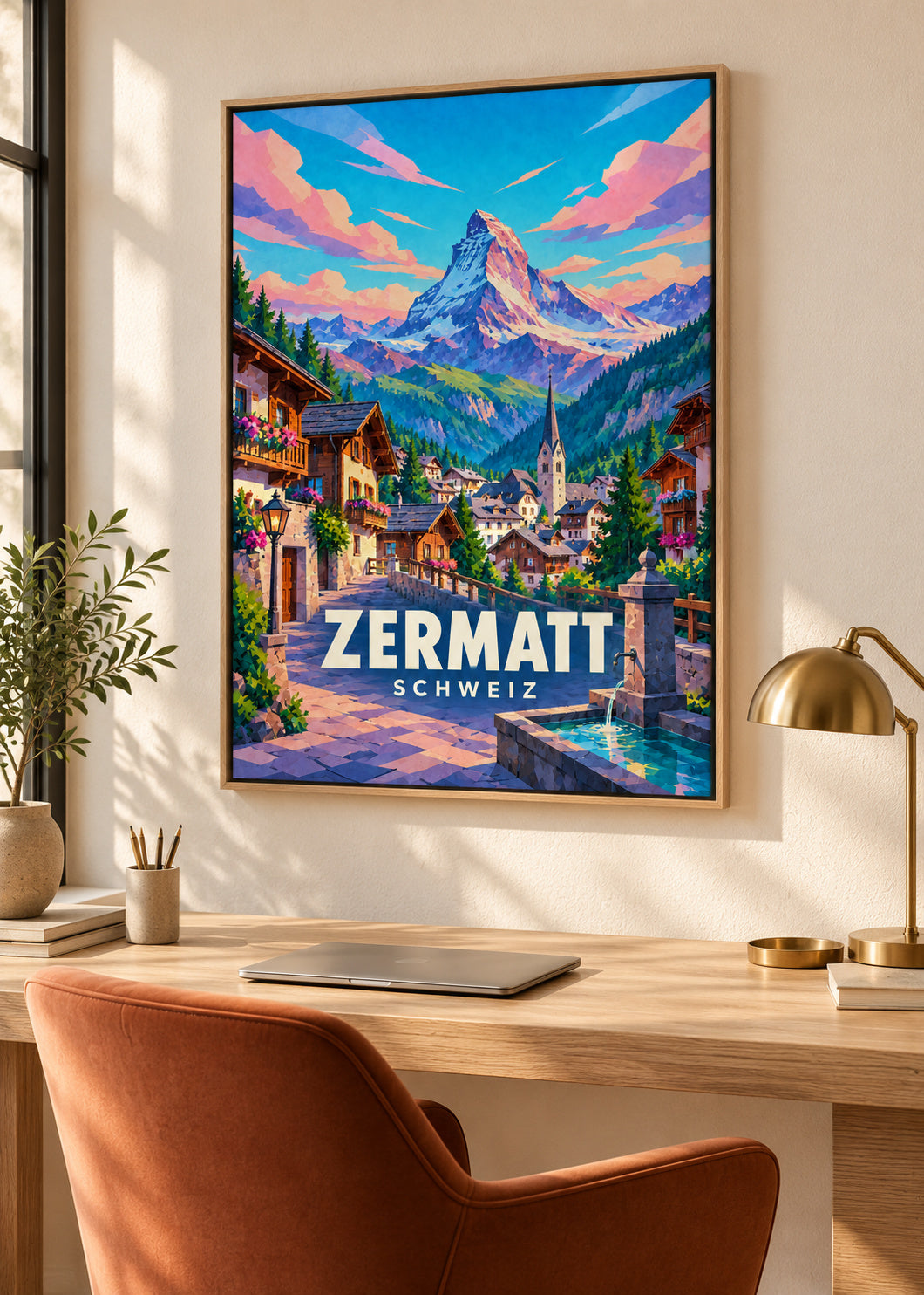 Zermatt – Schweiz – Naturholz-Schattenfugenrahmen