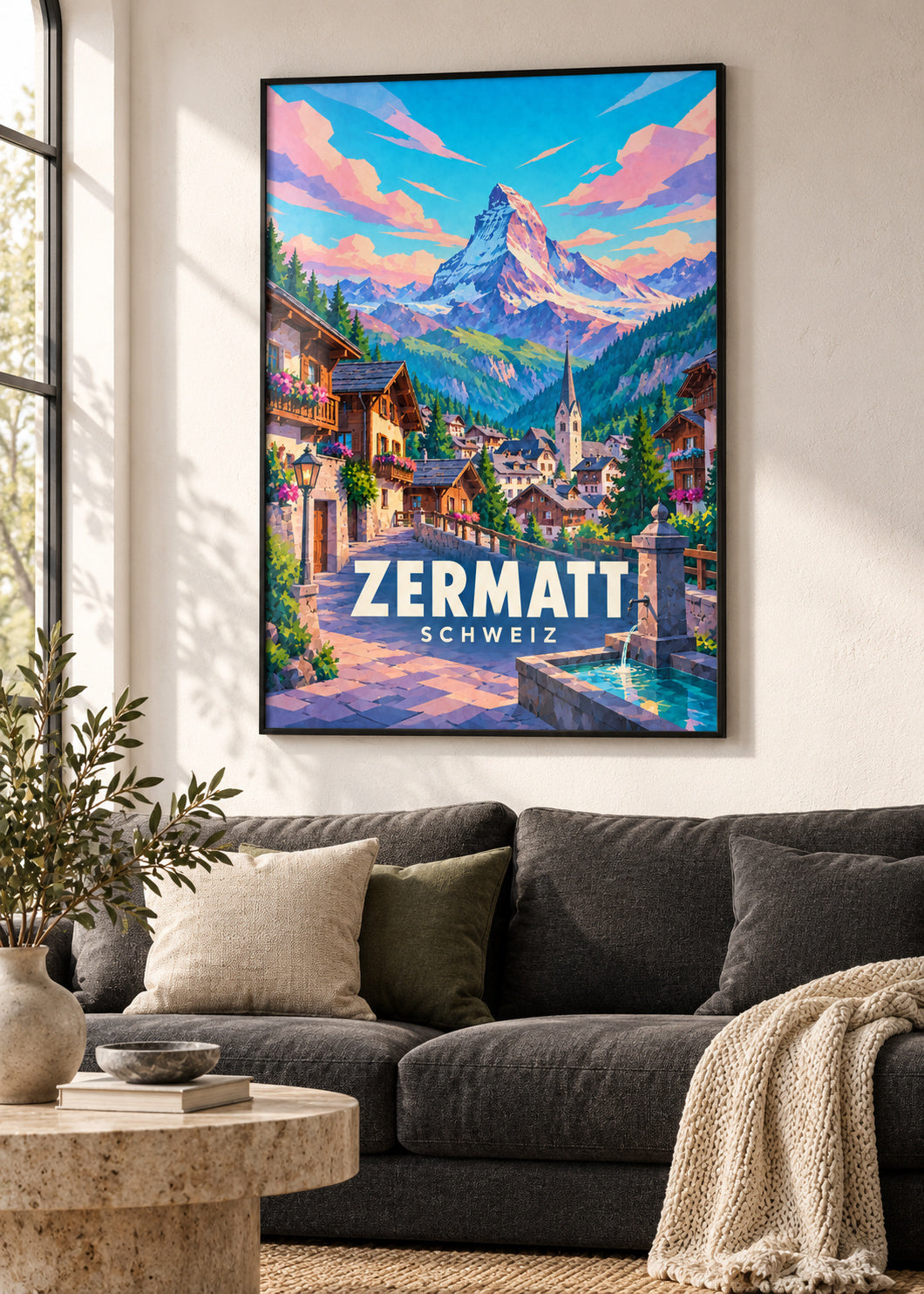 Zermatt – Schweiz – schwarzer Rahmen