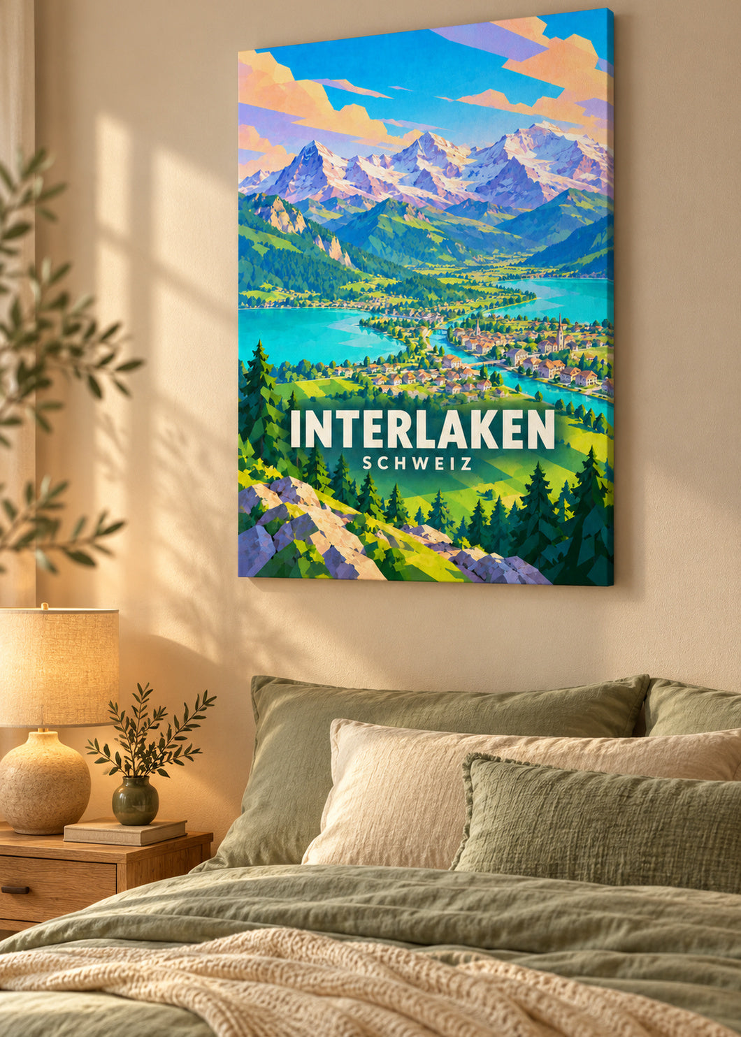 Interlaken – Schweiz – rahmenlose Leinwand