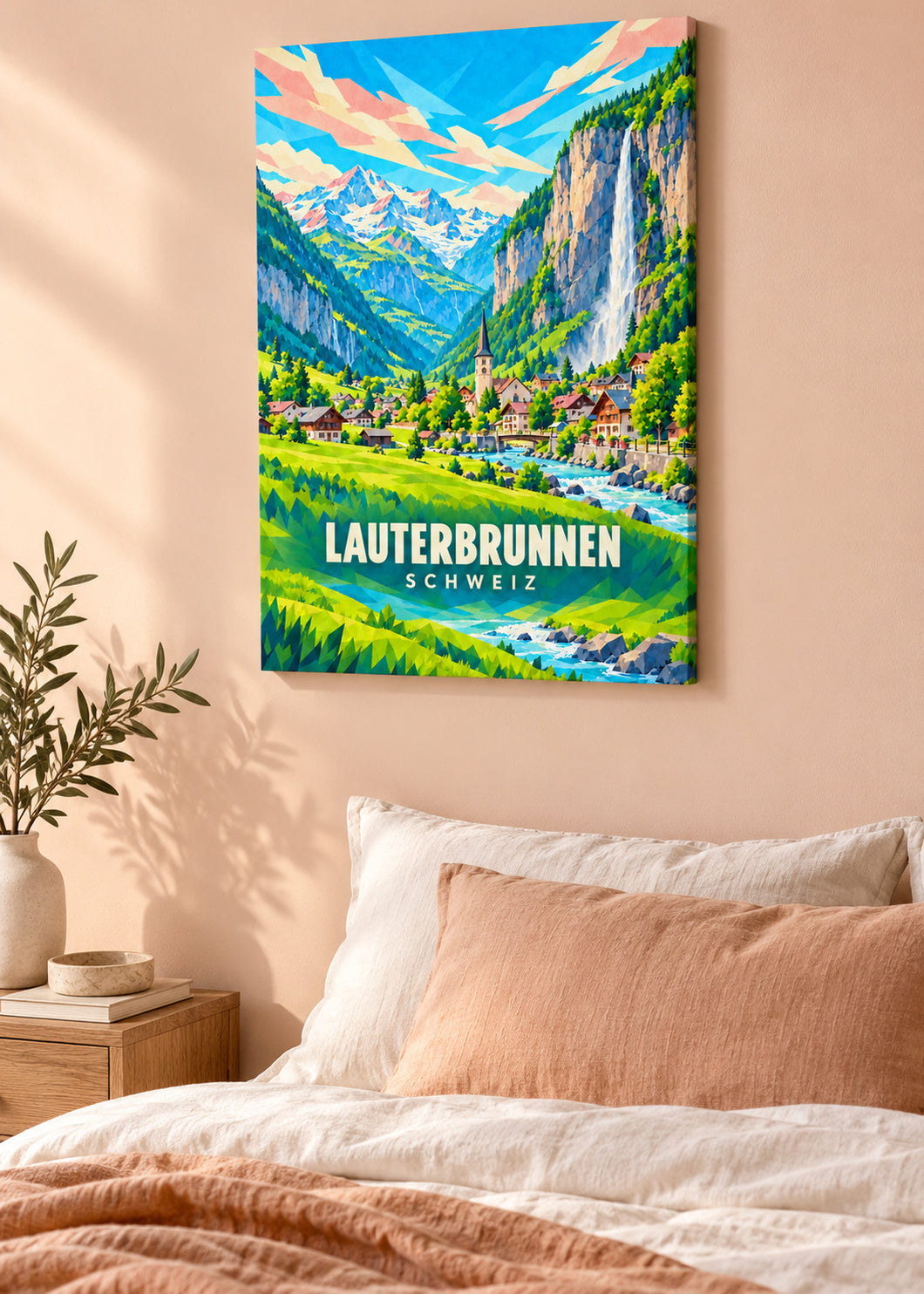 Lauterbrunnen – Schweiz – rahmenlose Leinwand