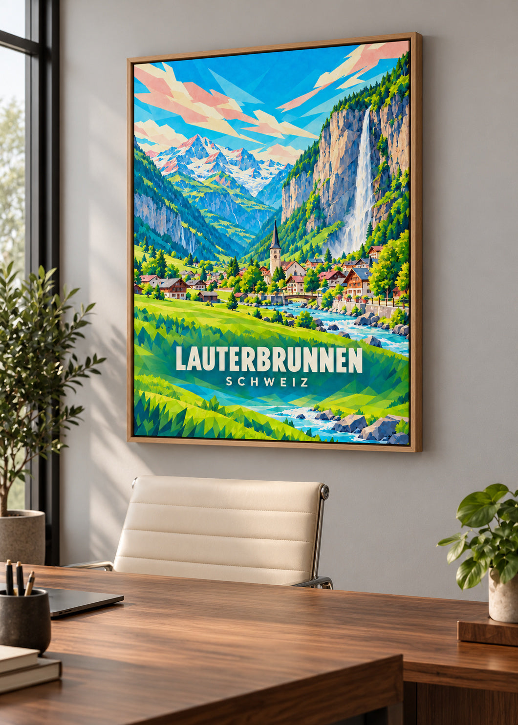 Lauterbrunnen – Schweiz – Naturholz-Schattenfugenrahmen