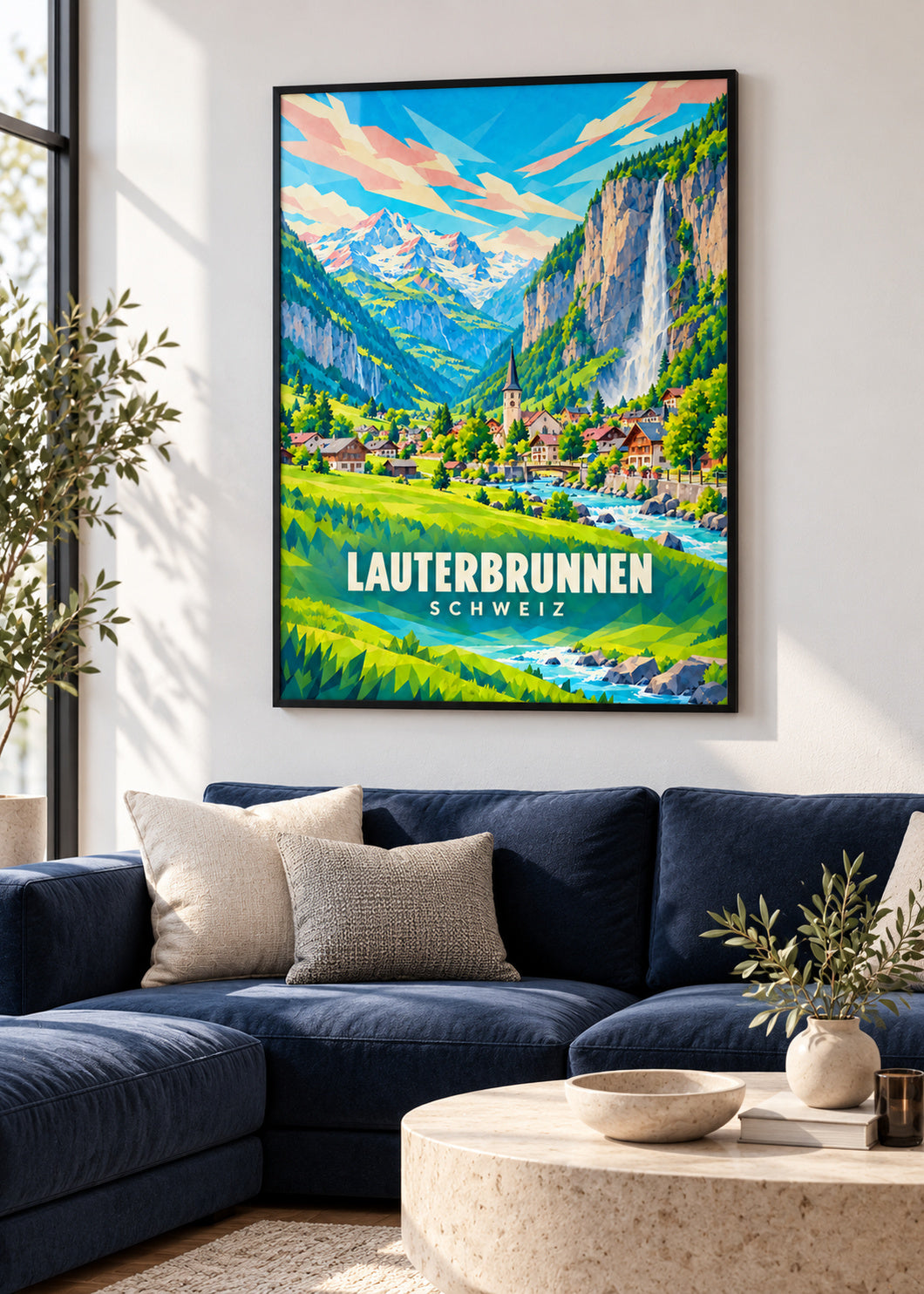 Lauterbrunnen – Schweiz – schwarzer Rahmen