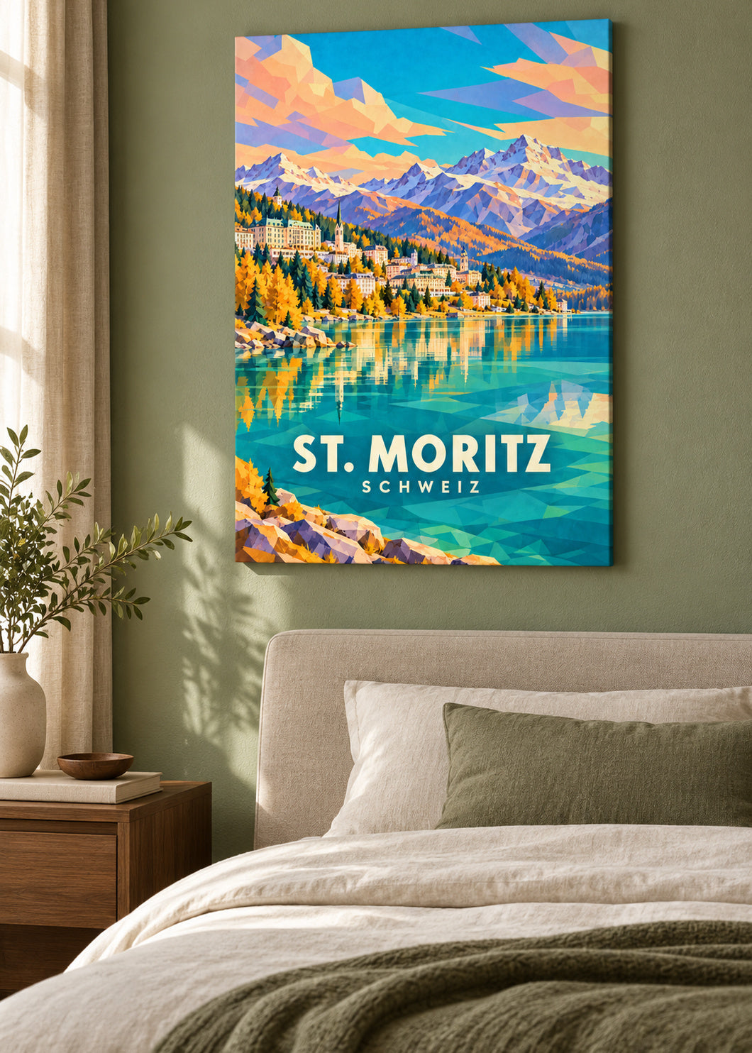St. Moritz – Schweiz – rahmenlose Leinwand