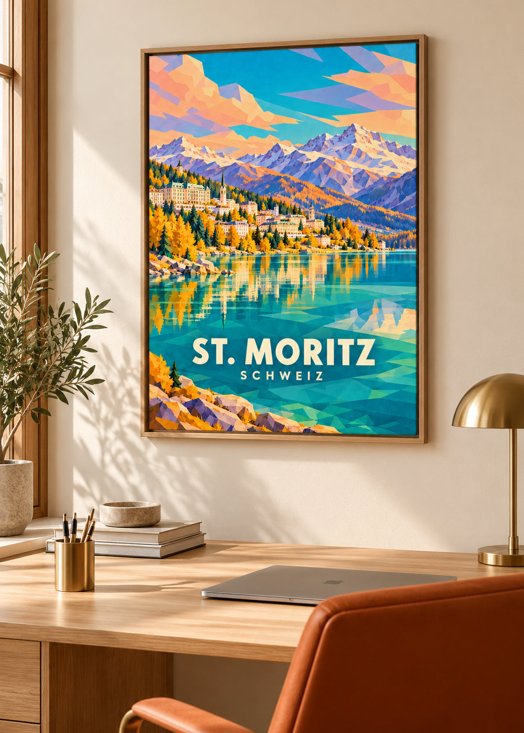 St. Moritz – Schweiz – Naturholz-Schattenfugenrahmen