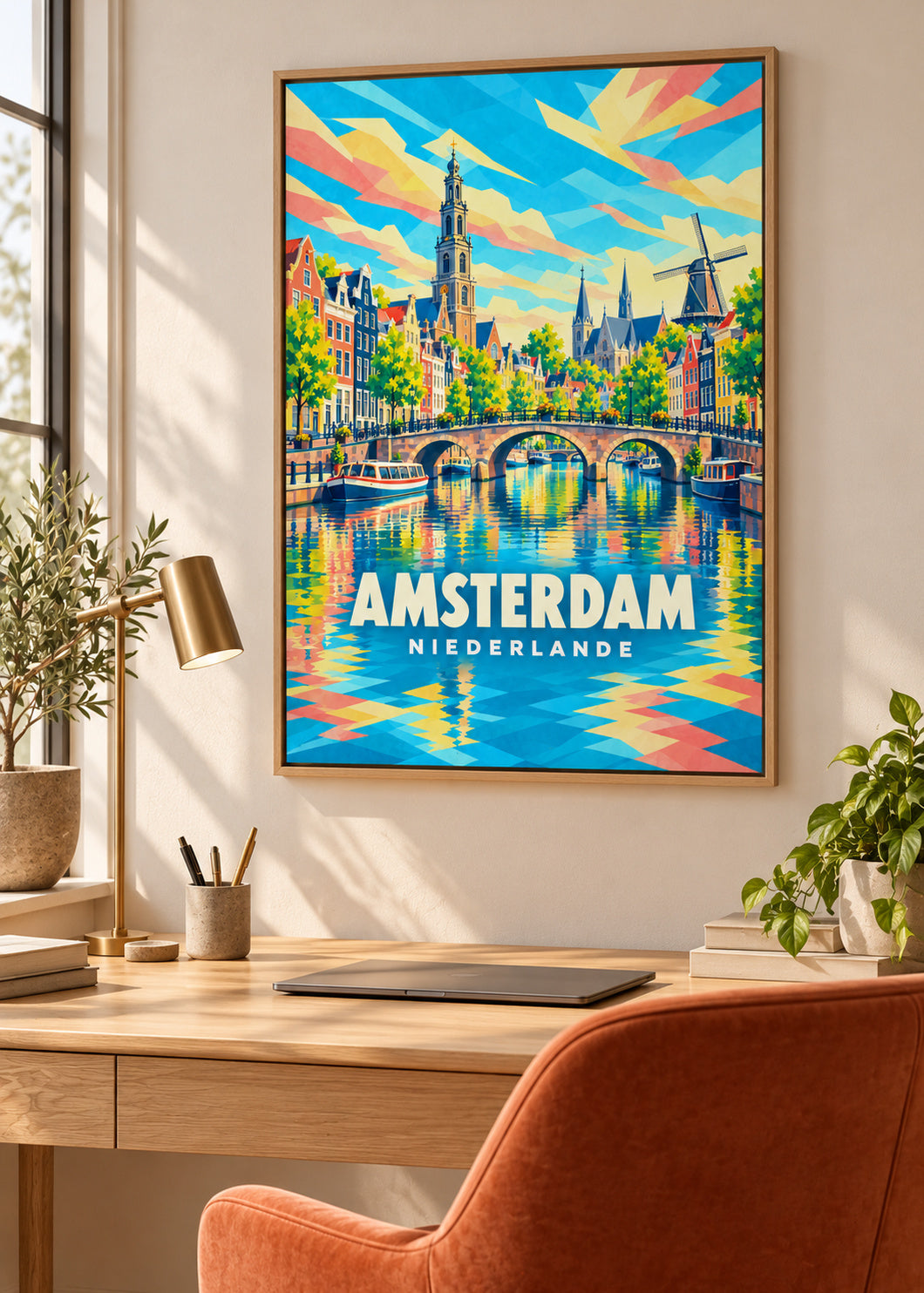 Amsterdam – Niederlande – Naturholz-Schattenfugenrahmen