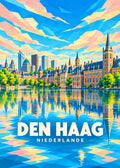 Den Haag – Niederlande – geometrische Illustration