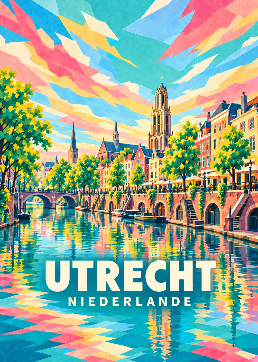 Utrecht – Niederlande – geometrische Illustration