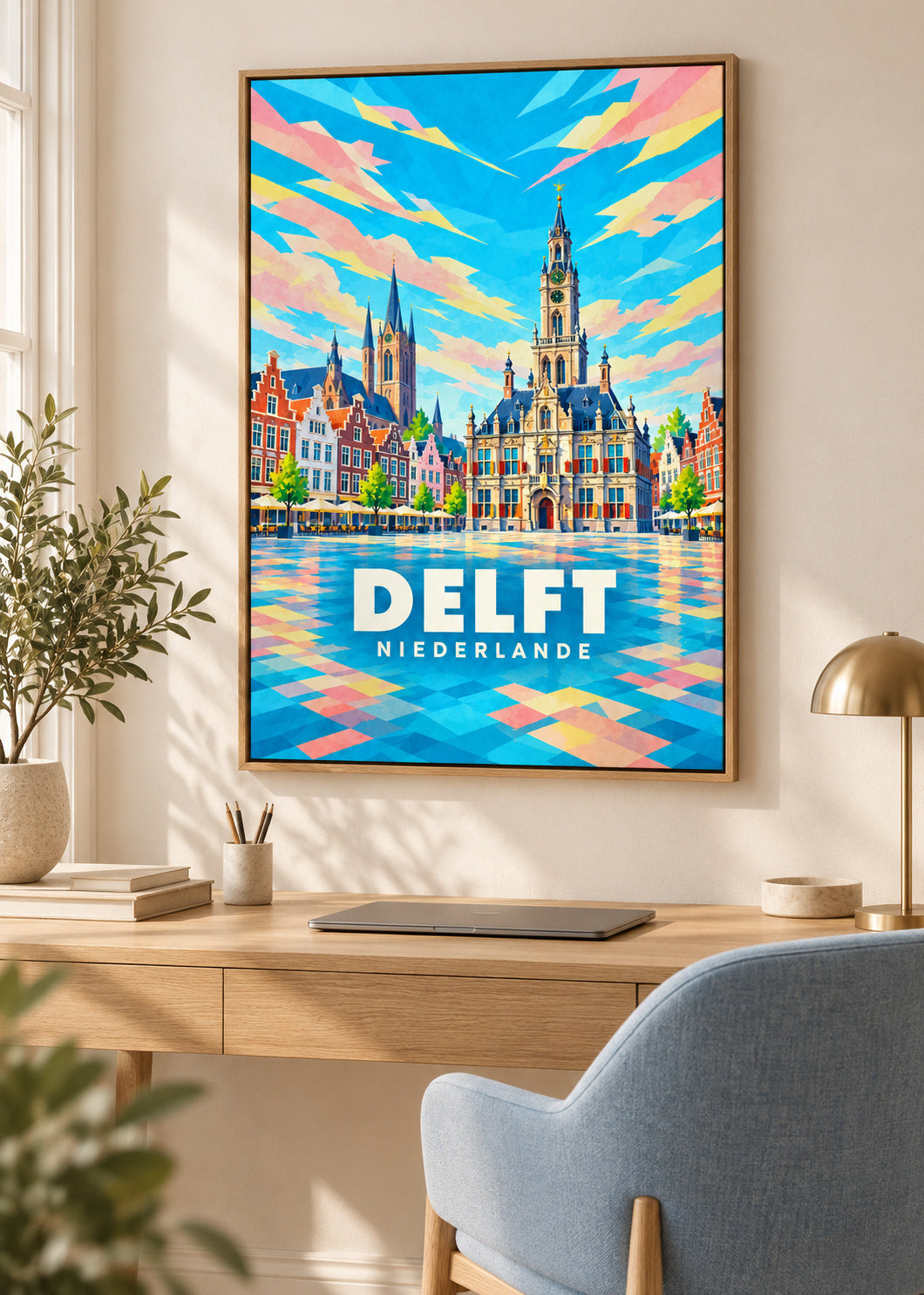 Delft – Niederlande – Naturholz-Schattenfugenrahmen