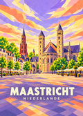 Maastricht – Niederlande – geometrische Illustration