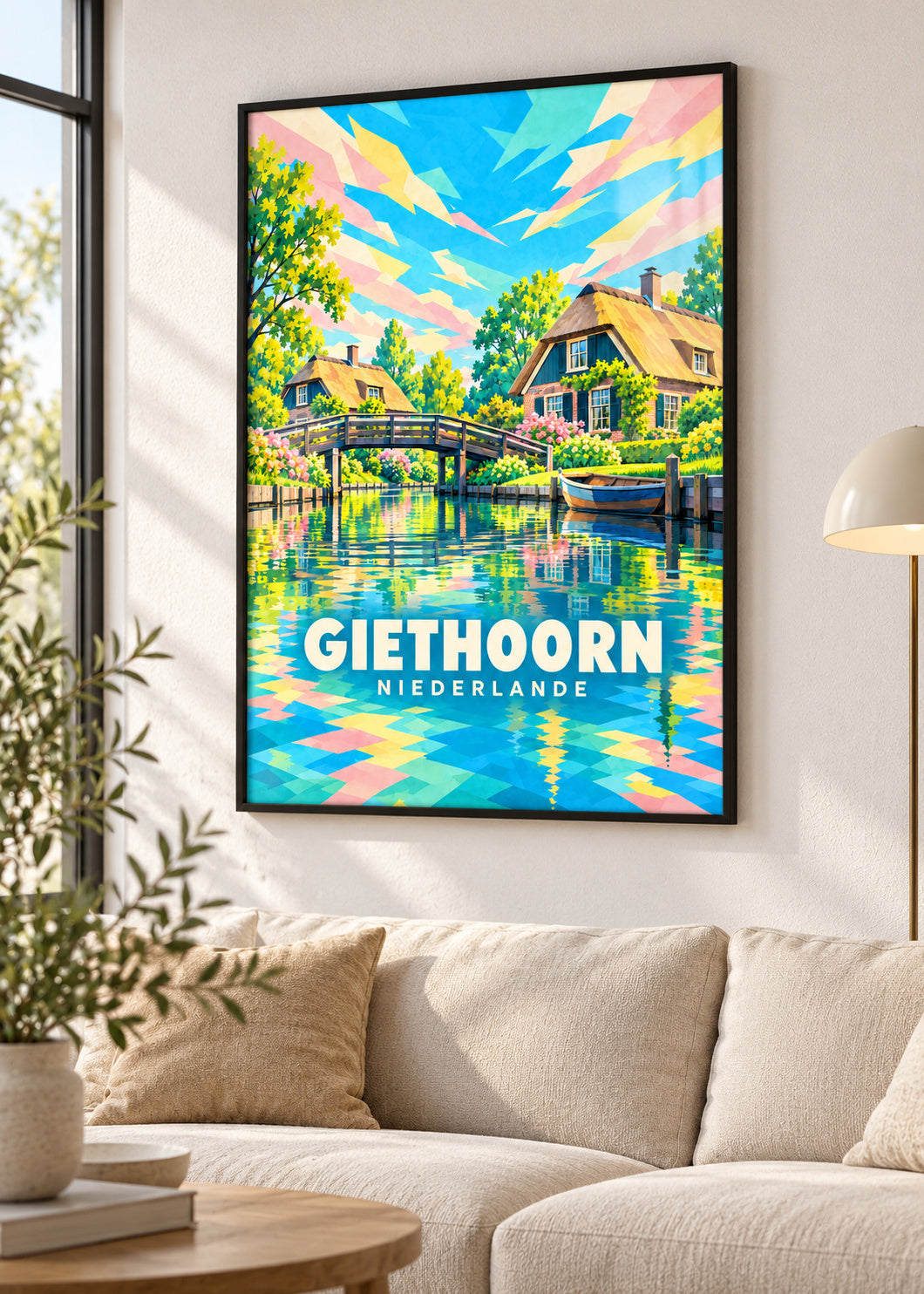 Giethoorn – Niederlande – schwarzer Rahmen