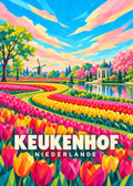 Keukenhof – Niederlande – geometrische Illustration