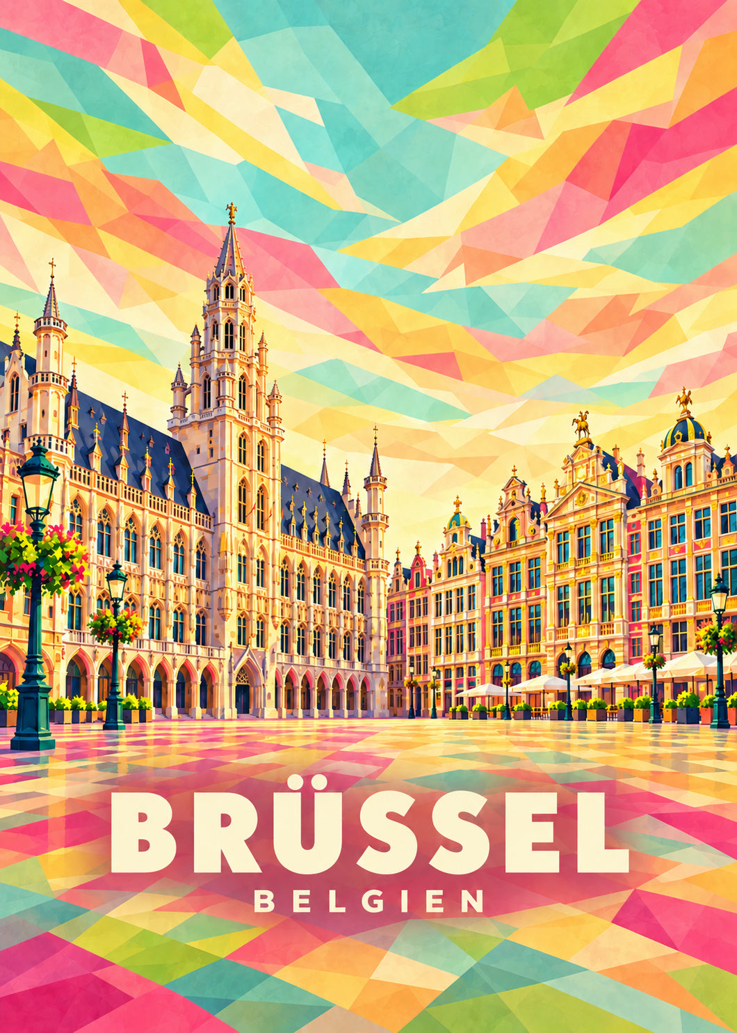 Brüssel – Belgien – geometrische Illustration