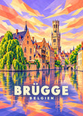 Brügge – Belgien – geometrische Illustration