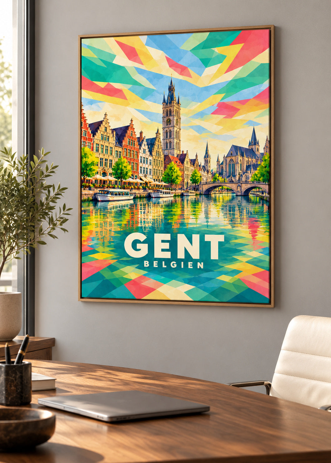 Gent – Belgien – Naturholz-Schattenfugenrahmen