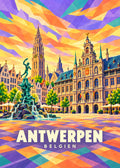 Antwerpen – Belgien – geometrische Illustration