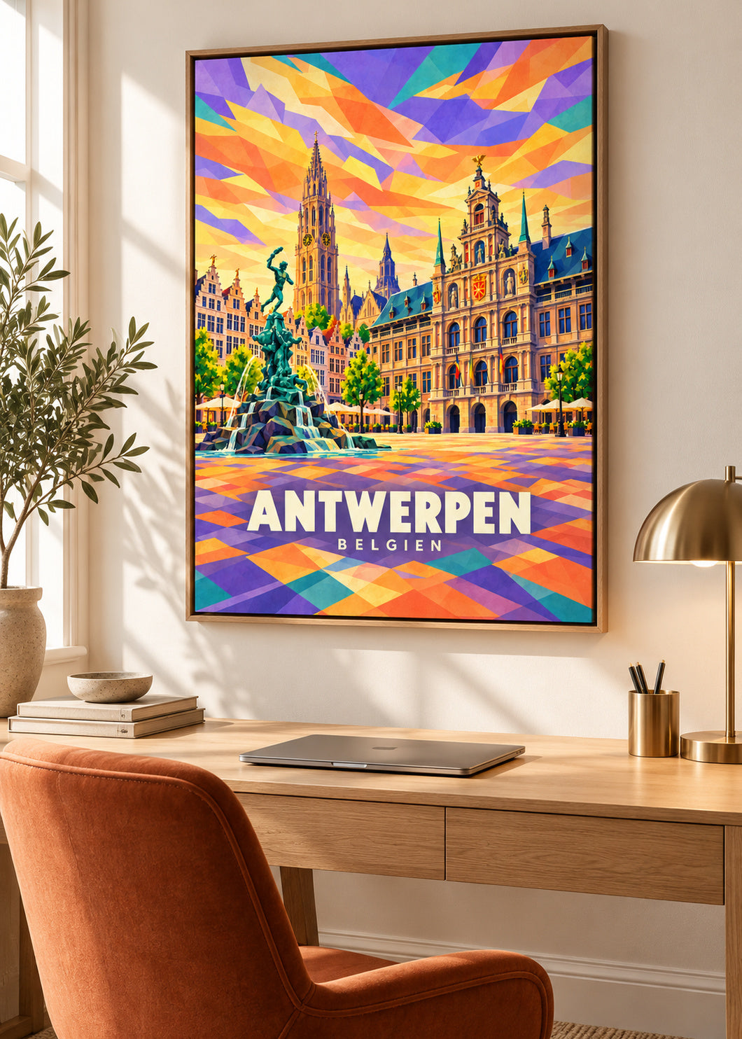 Antwerpen – Belgien – Naturholz-Schattenfugenrahmen