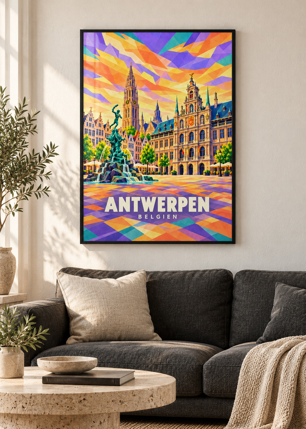 Antwerpen – Belgien – schwarzer Rahmen
