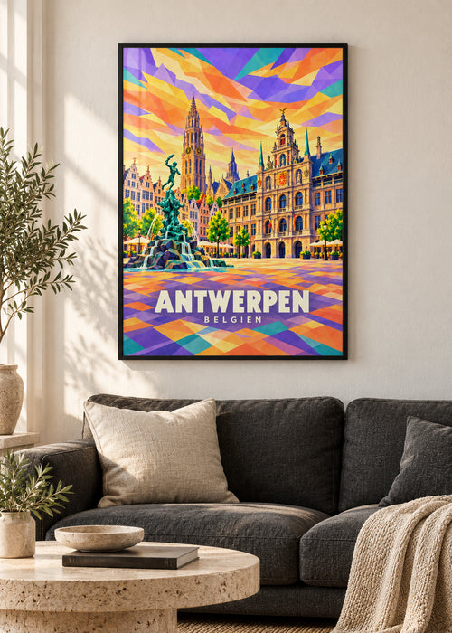 Antwerpen – Belgien – schwarzer Rahmen