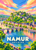 Namur – Belgien – geometrische Illustration