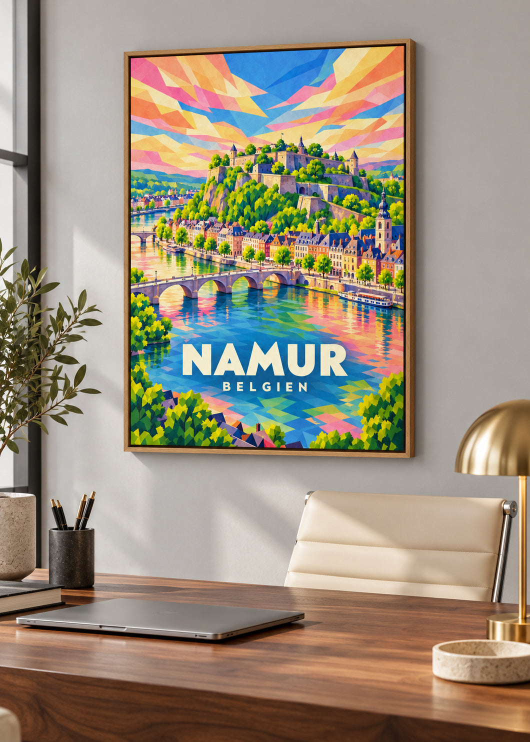 Namur – Belgien – Naturholz-Schattenfugenrahmen