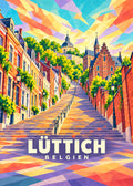 Lüttich – Belgien – geometrische Illustration