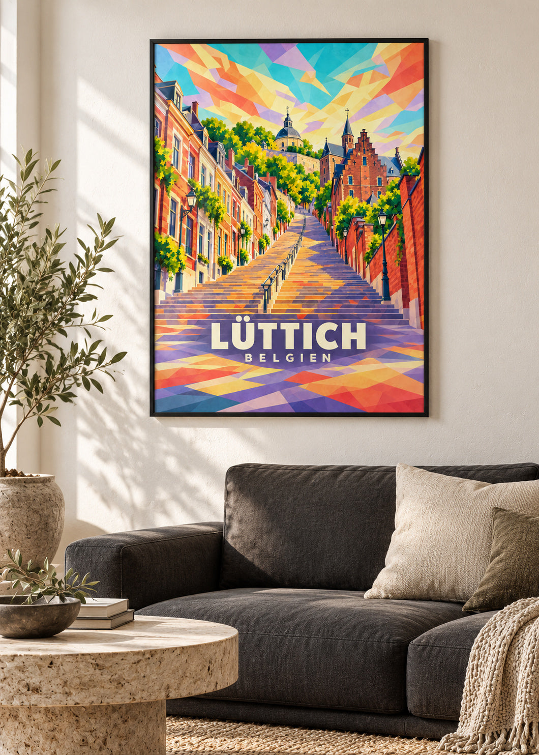 Lüttich – Belgien – schwarzer Rahmen