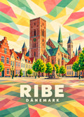 Ribe – Dänemark – geometrische Illustration
