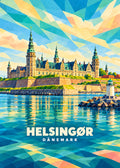 Helsingør – Dänemark – geometrische Illustration
