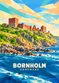 Bornholm – Dänemark – geometrische Illustration